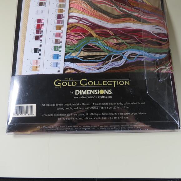 Dimensions Gold Collection Romantic Floral Cross Stitch Kit 16x13 Violin Flower - Picture 15 of 16